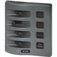 Blue Sea 4304 WeatherDeck Water Resistant Fuse Panel  4 Position  Grey