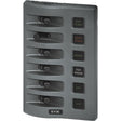 Blue Sea 4306 WeatherDeck Water Resistant Fuse Panel  6 Position  Grey