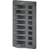 Blue Sea 4308 WeatherDeck Water Resistant Fuse Panel  8 Position  Grey