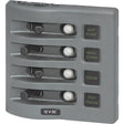 Blue Sea 4374 WeatherDeck Water Resistant Circuit Breaker Panel  4 Position  Grey