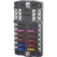 Blue Sea 5031 ST Blade Fuse Block wo Cover  12 Circuit wNegative Bus