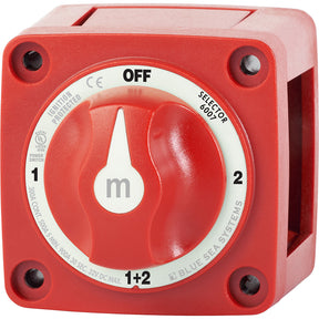 Blue Sea 6007 mSeries Mini Battery Switch Selector Four Position Red