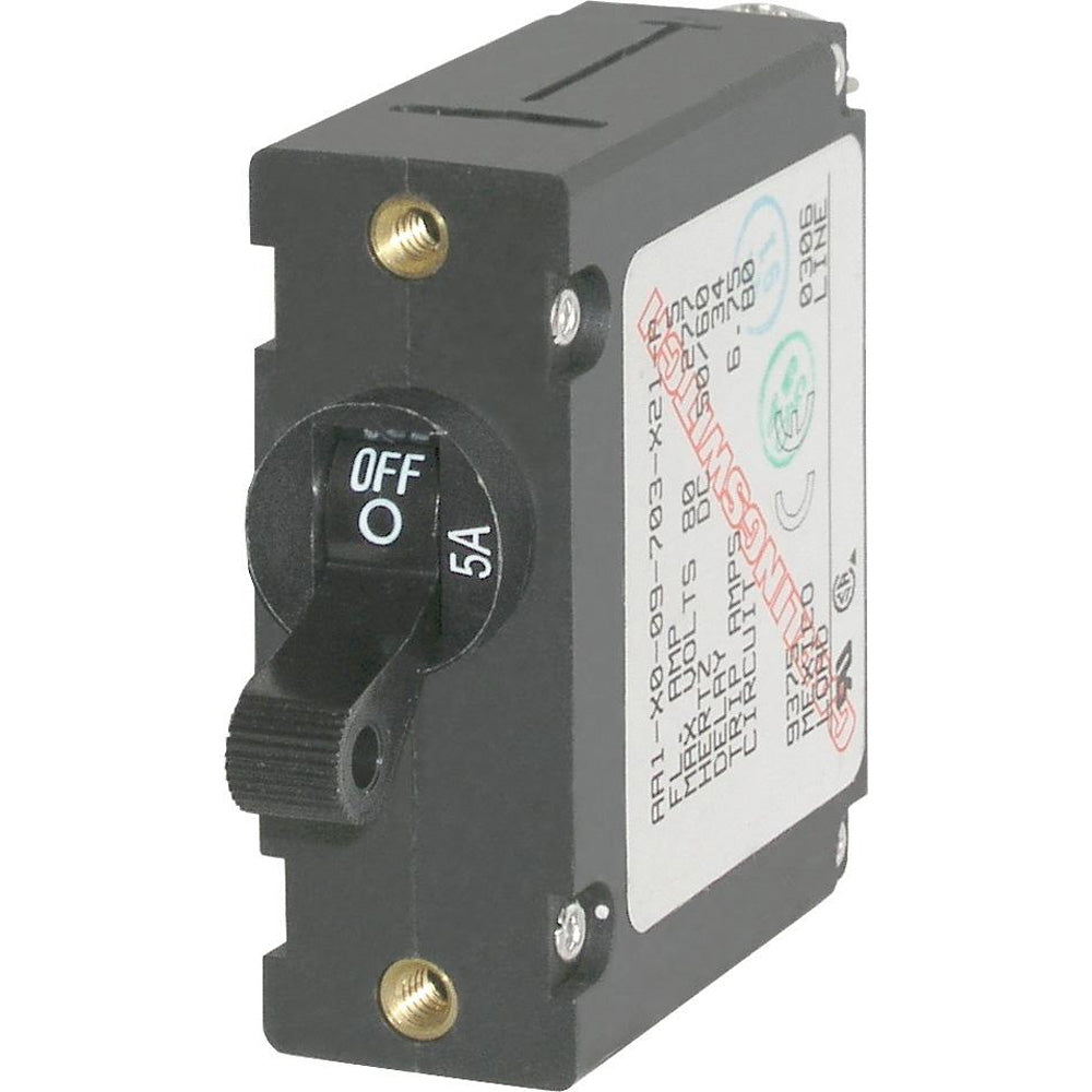 Blue Sea 7200 AC  DC Single Pole Magnetic World Circuit Breaker    5 Amp