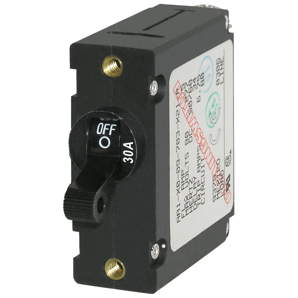 Blue Sea 7220 AC  DC Single Pole Magnetic World Circuit Breaker    30 Amp