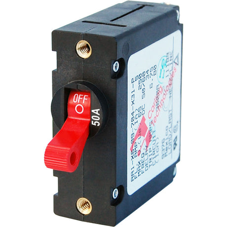 Blue Sea 7229 AC  DC Single Pole Magnetic World Circuit Breaker    50 Amp