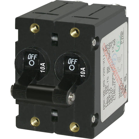Blue Sea 7232 ASeries Double Pole Toggle  10A  Black