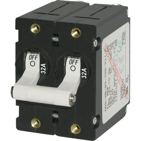 Blue Sea 7295 ASeries Double Pole Toggle  32A  White
