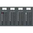 Blue Sea 8095 AC Main 8 Positions  DC Main 29 Positions Toggle Circuit Breaker Panel   White Switches