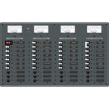 Blue Sea 8095 AC Main 8 Positions  DC Main 29 Positions Toggle Circuit Breaker Panel   White Switches