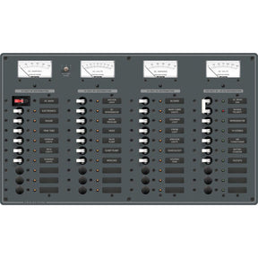 Blue Sea 8095 AC Main 8 Positions  DC Main 29 Positions Toggle Circuit Breaker Panel   White Switches