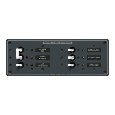 Blue Sea 8099 AC Main 4 Positions Toggle Circuit Breaker Panel  White Switches
