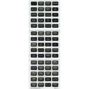 Blue Sea 8214 Black Small Format Label Kit  60 Labels