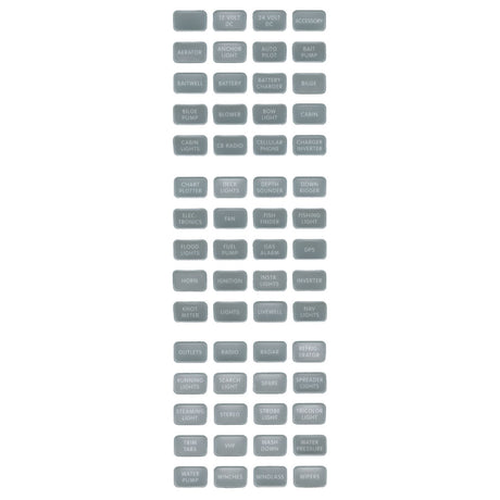 Blue Sea 8217 Grey Small Format Label Kit  60 Labels