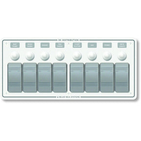 Blue Sea 8271 Water Resistant Panel  8 Position  White  Horizontal Mount