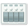 Blue Sea 8272 Water Resistant Panel  4 Position  White  Horizontal Mount