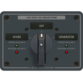 Blue Sea 8365 AC Rotary Switch Panel 65 Ampere 2 Positions  OFF 2 Pole