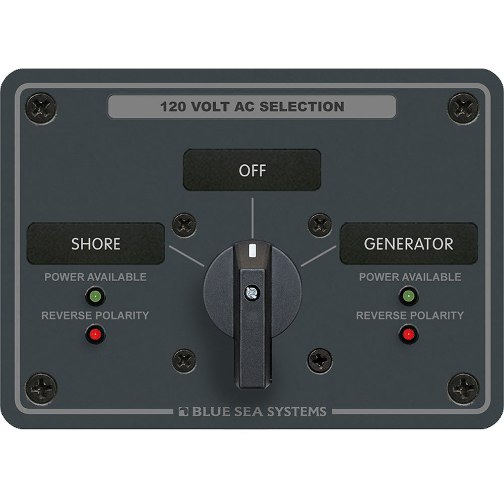 Blue Sea 8367 AC Rotary Switch Panel 30 Ampere 2 Positions  OFF 2 Pole