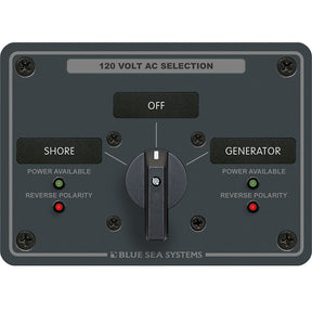 Blue Sea 8367 AC Rotary Switch Panel 30 Ampere 2 Positions  OFF 2 Pole