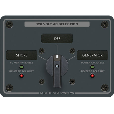 Blue Sea 8367 AC Rotary Switch Panel 30 Ampere 2 Positions  OFF 2 Pole