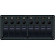 Blue Sea 8371 Water Resistant Panel  8 Position  Black  Horizontal Mount