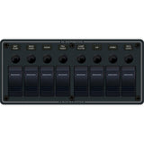 Blue Sea 8371 Water Resistant Panel  8 Position  Black  Horizontal Mount