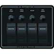 Blue Sea 8372 Water Resistant 4 Position  Black  Horizontal Mount Panel