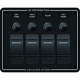 Blue Sea 8372 Water Resistant 4 Position  Black  Horizontal Mount Panel