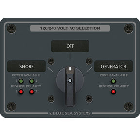 Blue Sea 8386 AC Rotary Switch Panel 30 Ampere 2 Positon  OFF 4 Pole