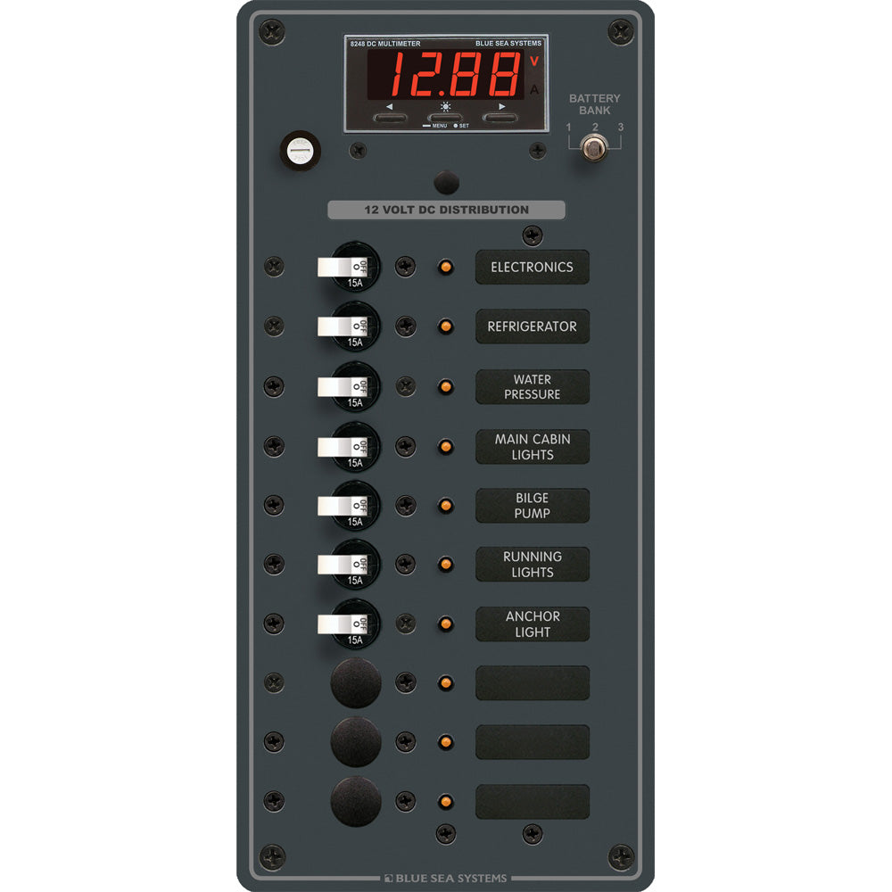 Blue Sea 8402 DC 10 Position wMultiFunction Meter