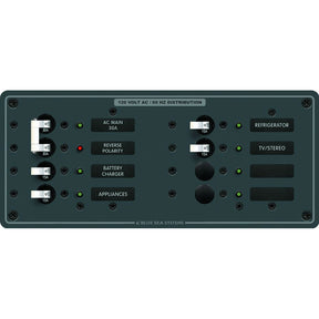 Blue Sea 8412 AC Main  6 Positions  White