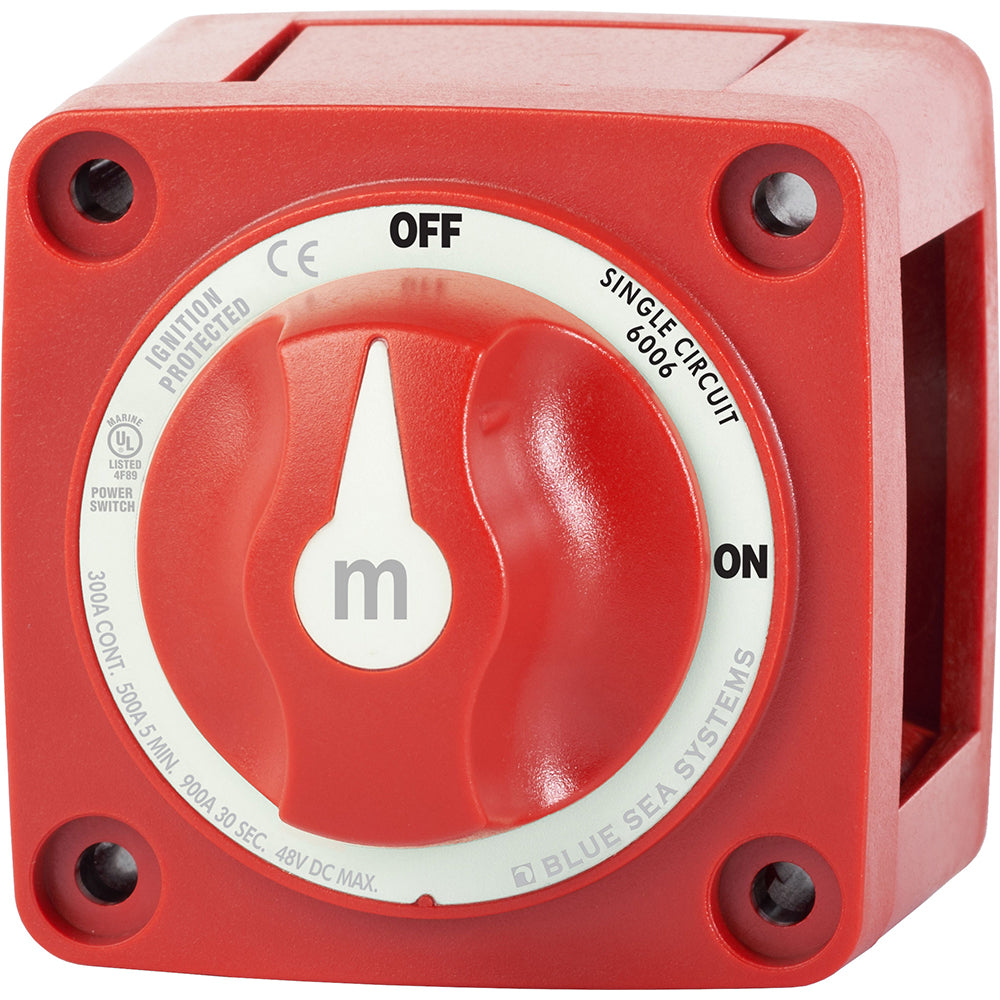 Blue Sea 6006 mSeries Mini Battery Switch Single Circuit ONOFF Red