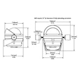 Ritchie HB845 Helmsman Steel Boat Compass  Bracket Mount  Black