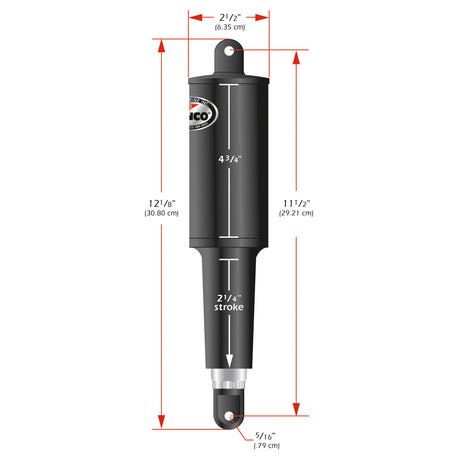 Lenco 101 Standard Actuator  24V  214 Stroke