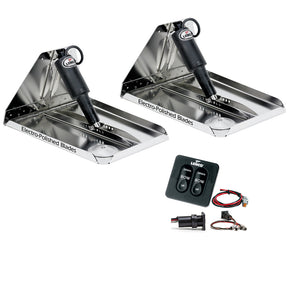 Lenco 16 x 12 Heavy Duty Performance Trim Tab Kit wStandard Tactile Switch Kit 12V