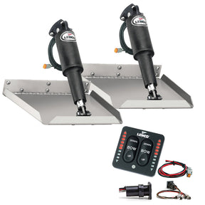 Lenco 9 x 9 Edgemount Trim Tab Kit wLED Indicator Switch Kit 12V