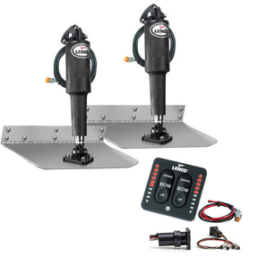 Lenco 9 x 9 Standard Trim Tab Kit wLED Indicator Switch Kit 12V