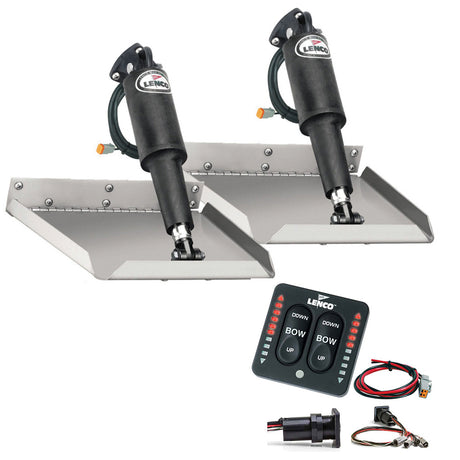 Lenco 12 x 12 Edgemount Trim Tab Kit wLED Indicator Switch Kit 12V