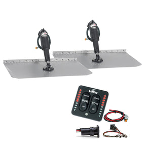 Lenco 12 x 12 Standard Trim Tab Kit wLED Integrated Switch Kit 12V