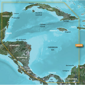 Garmin BlueChart g3 Vision HD  VUS031R  Southwest Caribbean  microSDSD