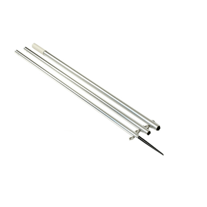 Lees 185 Bright Silver Pole wBlack Spike Step Tube 15