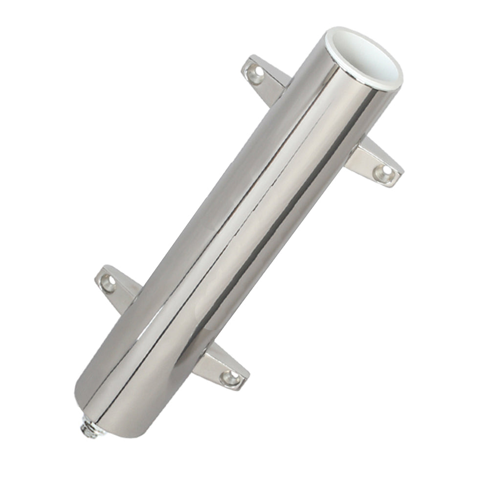 Lees Stainless Steel Heavy Duty Bulkhead Mount w Swivel Base  Extra Long 225 OD X 145 Tube