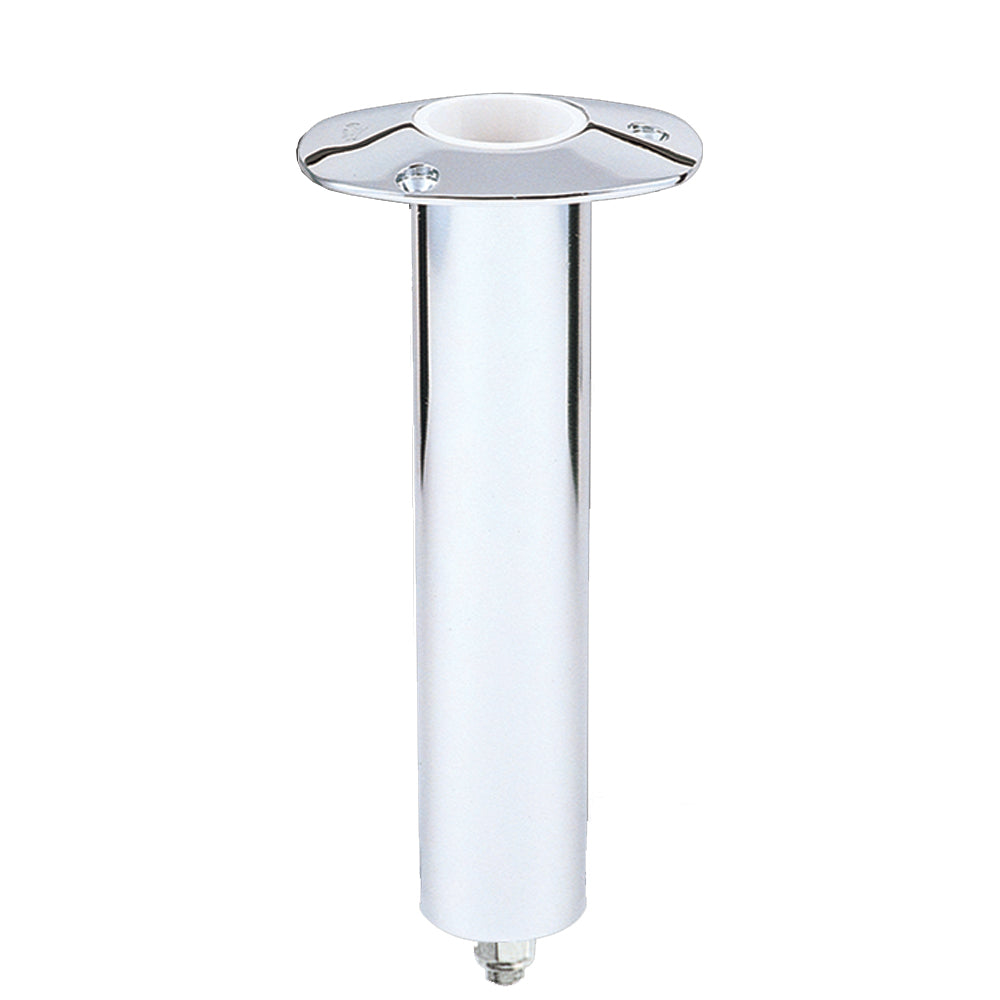 Lees 0 Degree Stainless Steel Swivel Base Flush Mount Rod Holder  Extra Long Tube 225 OD X 145 Tube