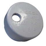 Lees PVC Drain Cap fHeavy Rod Holders 14 NPT