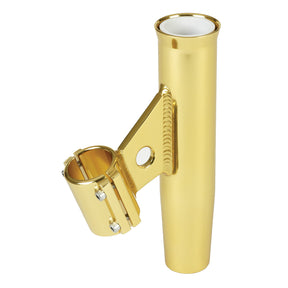 Lees ClampOn Rod Holder  Gold Aluminum  Vertical Mount  Fits 1050 OD Pipe