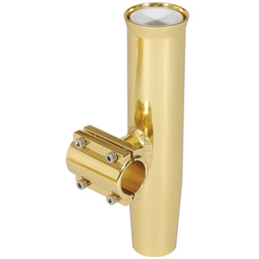 Lees ClampOn Rod Holder  Gold Aluminum  Horizontal Mount  Fits 1050 OD Pipe