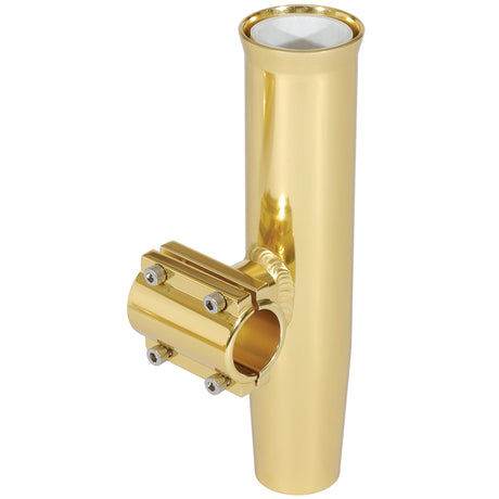 Lees ClampOn Rod Holder  Gold Aluminum  Horizontal Mount  Fits 1315 OD Pipe