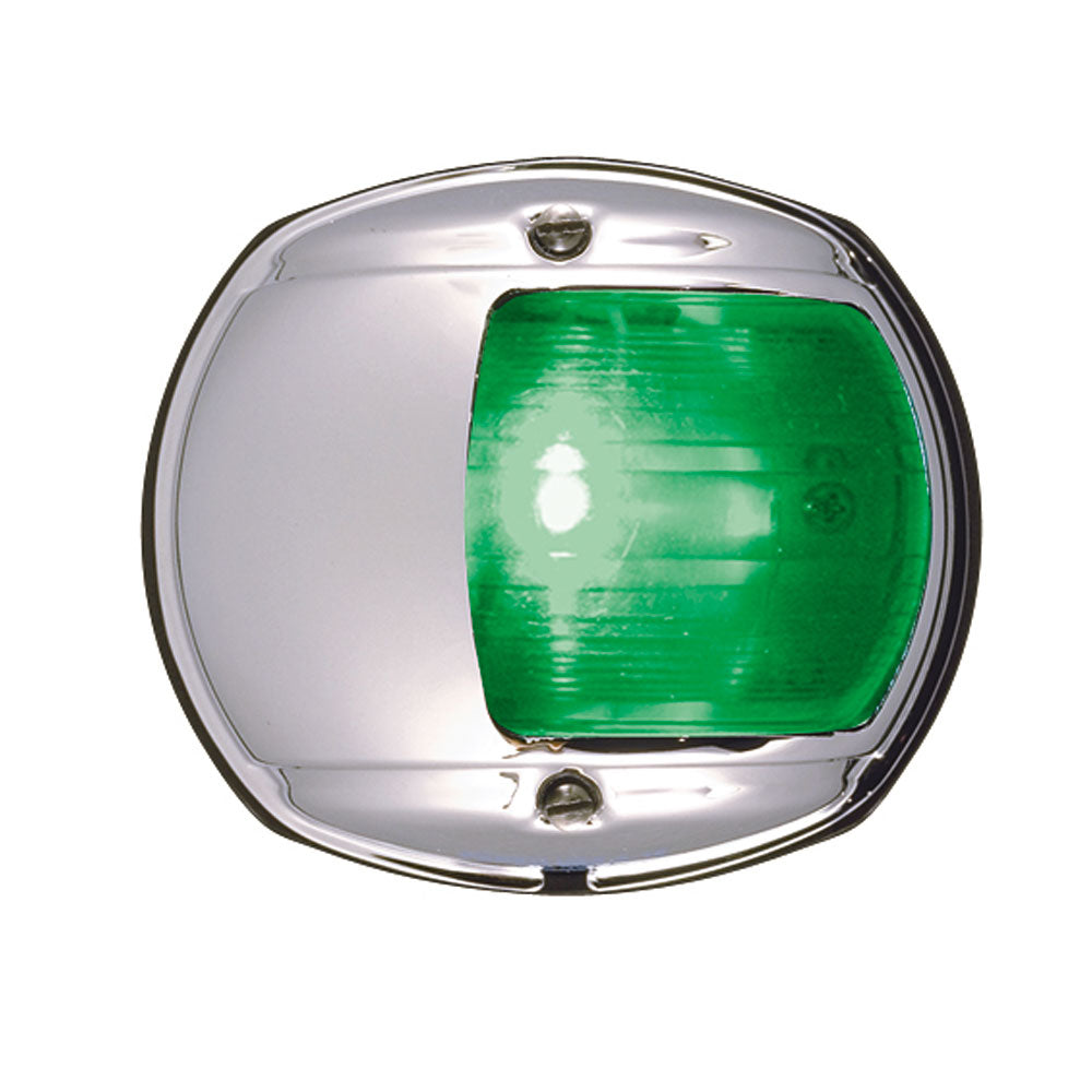 Perko LED Side Light  Green  12V  Chrome Plated Housing