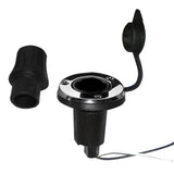 Perko Locking Collar Pole Light Mounting Base  2 Pin  Round  Stainless Steel