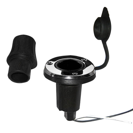 Perko Locking Collar Pole Light Mounting Base  2 Pin  Round  Stainless Steel
