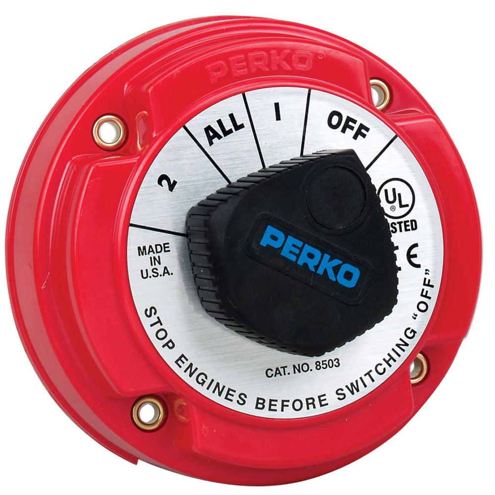 Perko 8503DP Medium Duty Battery Selector Switch wAlternator Field Disconnect wo Key Lock